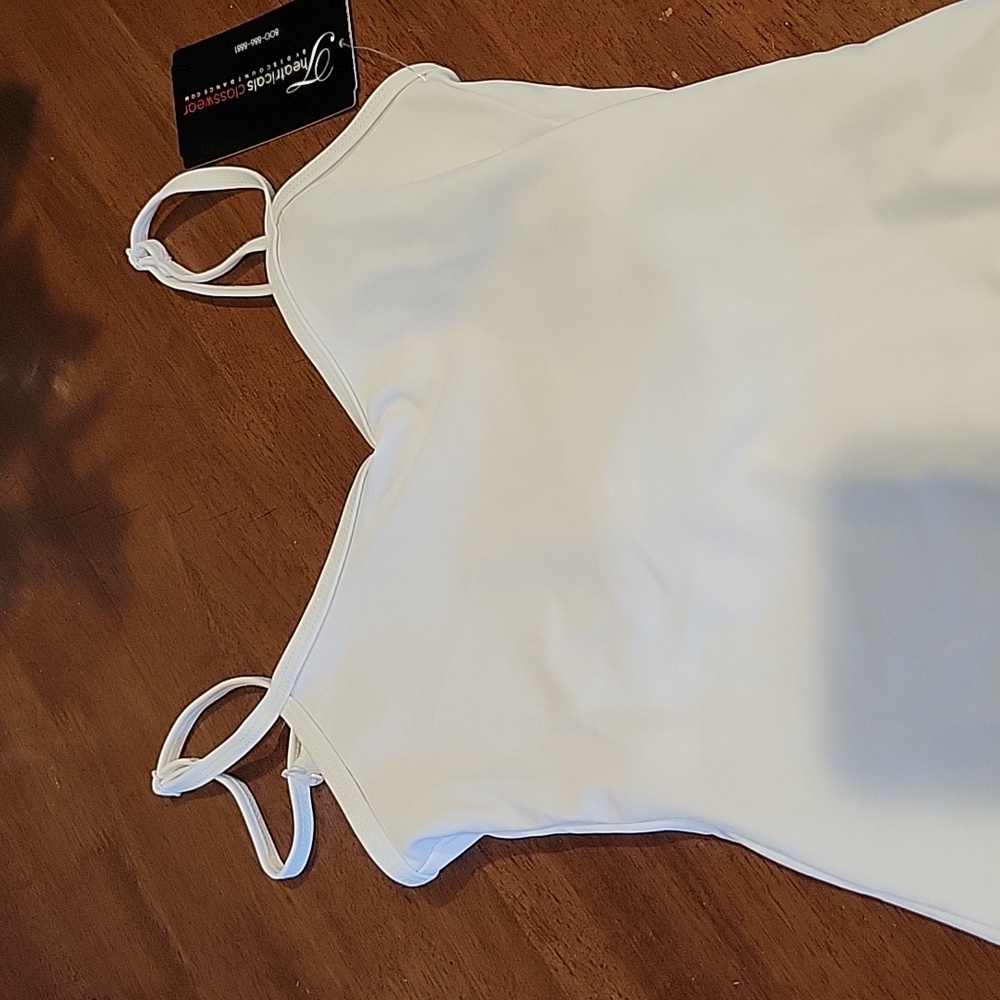 White dance leotard